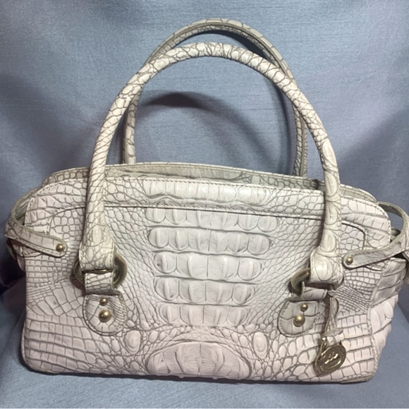 Brahmin Medium Ivory Satchel Bag - Picture 6 of 15